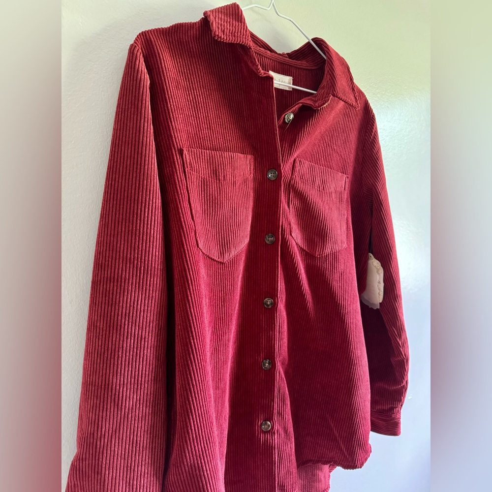 Altard state brick color collared button up jacket. New with tags